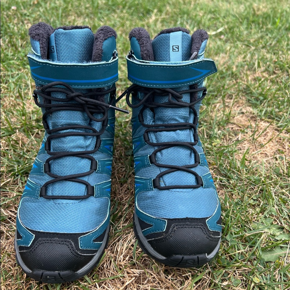 Salomon Kids 9 XAPRO Waterproof Boots Hiking Blue